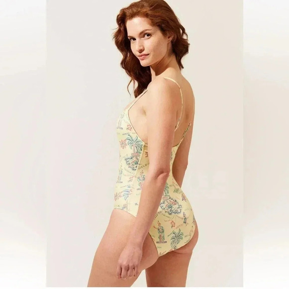 Solid & Striped Women's The Gemma Oahu Print Hawaiian One Piece Swimsuit Size XL - Picture 3 of 10
